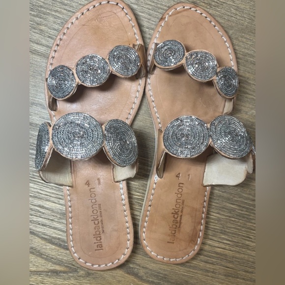 Laidback London Women's Handmade Leather Slip-On Sandals Size US 10 EU 41 EUC - Picture 2 of 7